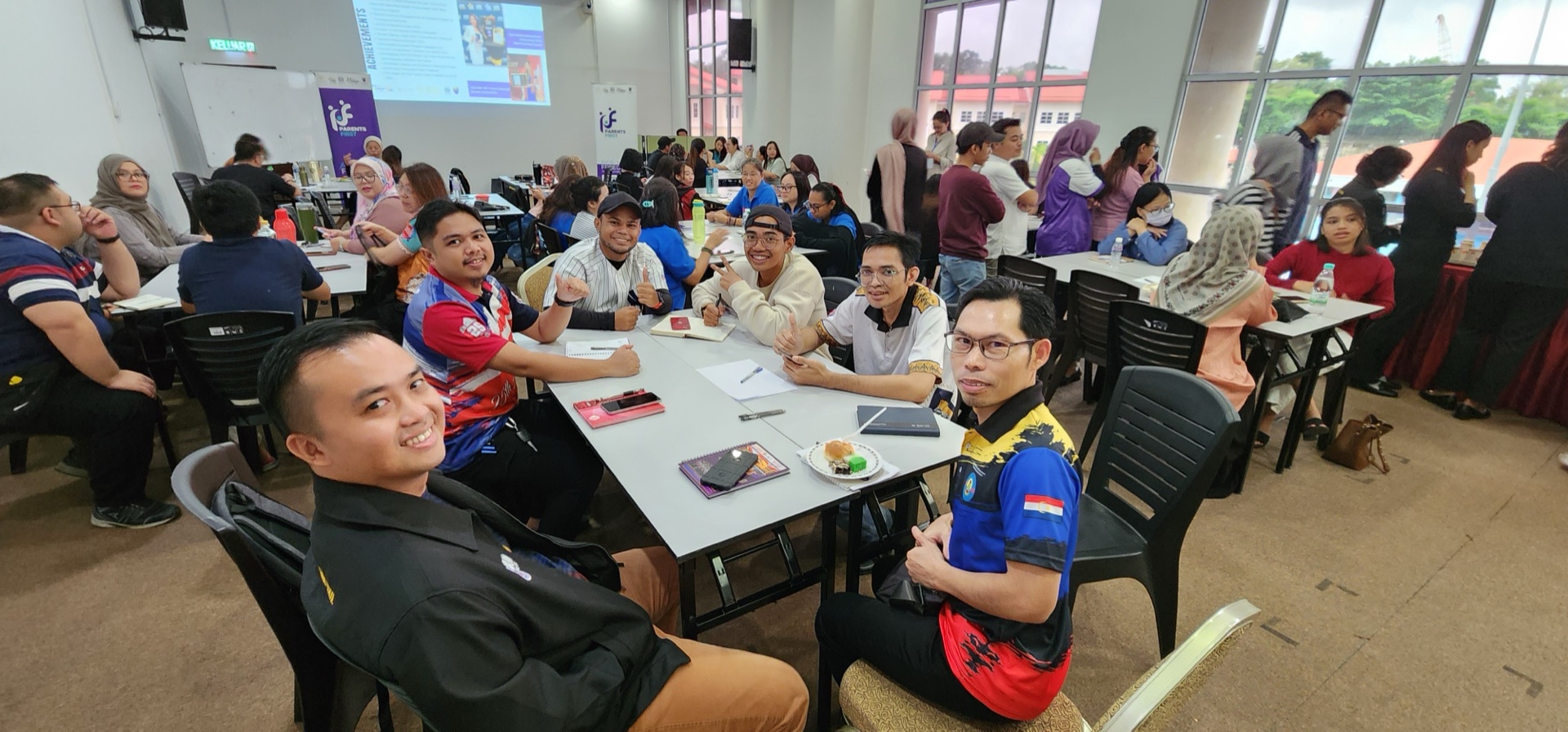 Participants engaged in group activities