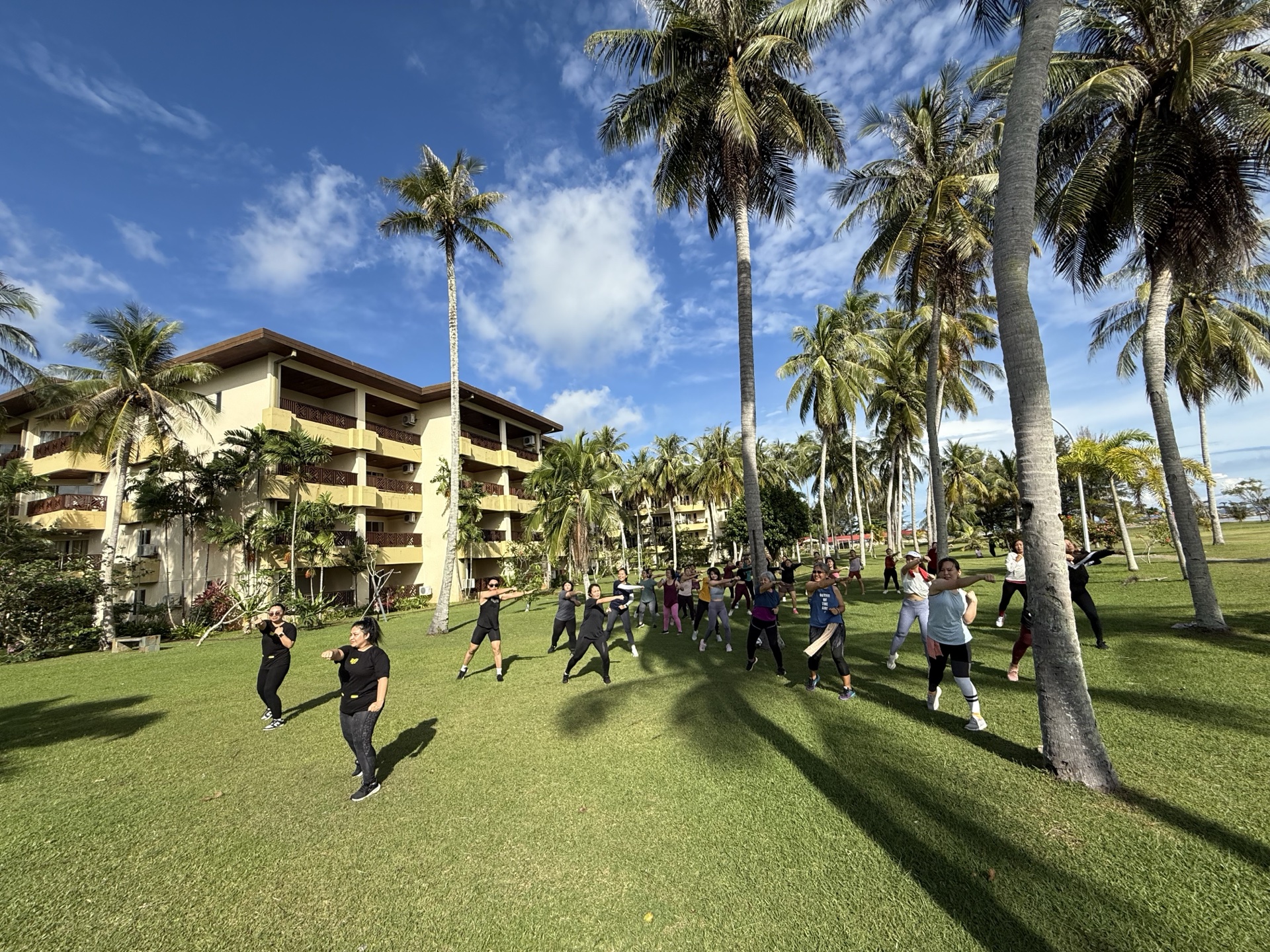 Morning yoga session at the retreat